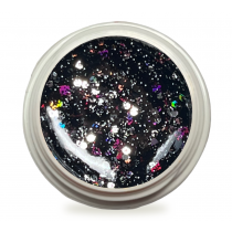 5ml UV Exclusiv Big Glitter Gel Extreme Black Rainbow