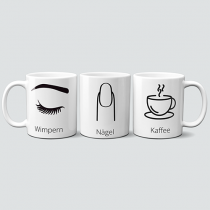 OH- Cuptastic Nail Tasse - Wimpern, Nägel, Kaffee