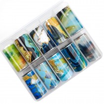 Transferfolien Box Gold/Petrol