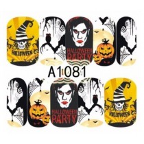 One-Stroke-Sticker/ Wraps Wasserlöslich Halloween A-1081