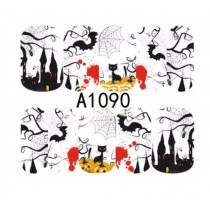 One-Stroke-Sticker/ Wraps Wasserlöslich Halloween A-1090
