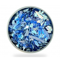 Glassplitter Inlays in Blau