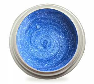 5ml UV Exclusiv Farbgel Blau Glitzer Silbereffekt