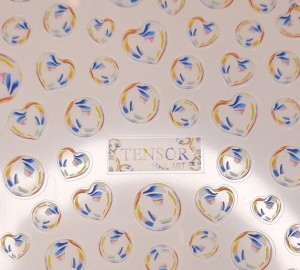 Seifenblasen Sticker - Bubble / Heart - Blue Rainbow