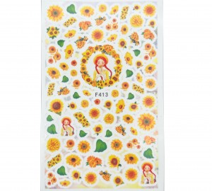 Sticker Sunflower - Selbstklebend - XL Bogen 