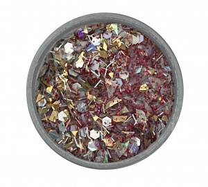 Acryl Puder Farbig Rot Gold Glitzer 3g