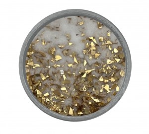 Acryl Puder Farbig Klar Glitzer Gold 3g