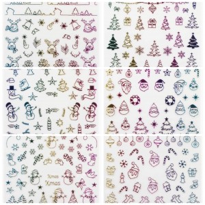 One-Stroke-Sticker - Metallic Christmas 