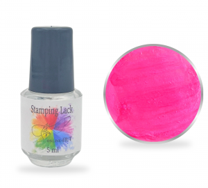 Stamping Lack Neon Pink mit Schimmer