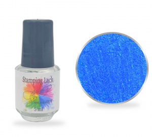 Stamping Lack Blue Glitter