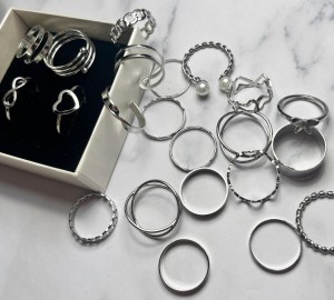 Accessoire Ringe in Silber - 5er oder 10er Set 