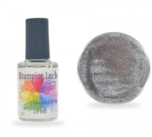 Stamping Lack Anthrazit Glitter