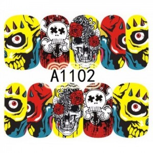 One-Stroke-Sticker/ Wraps Wasserlöslich Halloween A-1102