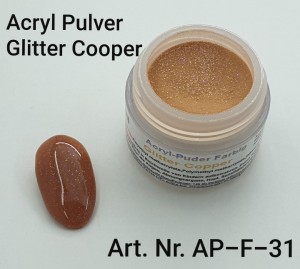 Acryl Puder Farbig Glitter Copper 3g