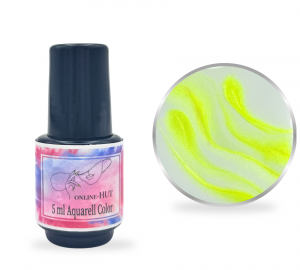 5ml Aquarellfarbe Neon Gelb Metallic in Pinselflasche