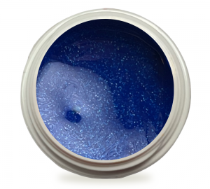 5ml UV Farbgel Blau Glitzer