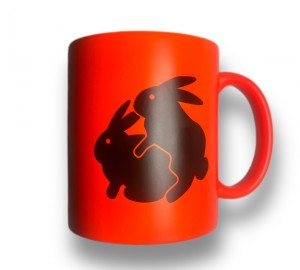 Online-hut Tasse - Häschen -Neon Orange 330ml