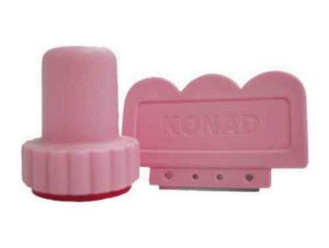 KONAD STAMPING SET - STEMPEL klein & SCRAPPER