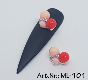 Overlays / 3D Nagelschmuck Diamant & Perle 2 Stk. Nr. 101
