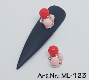 Overlays / 3D Nagelschmuck Diamant & Perle 2 Stk. Nr. 123