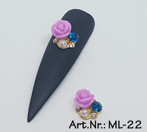 Overlays / 3D Nagelschmuck Blumen 2 Stk. Nr. 22