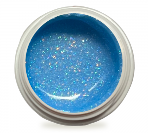 5ml UV Exclusiv Neon-Farbgel Pastell Blau Glitzer