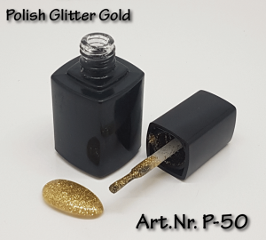 12ml Gel Polish Glitter Gold