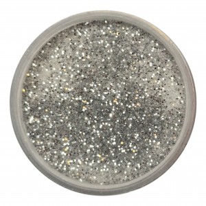 Acryl Puder Farbig Silber Schimmer 3g