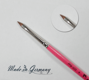 Nail Art Pinsel Pink Glitter, Katzenzunge, Größe 4 "Made in Germany"