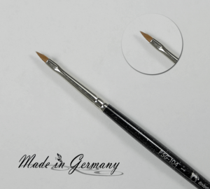 Nail Art Pinsel Schwarz Glitter, Katzenzunge, Größe 1 "Made in Germany"