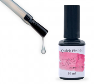 UV Quick Finish Flexibel Ultra Matt 10 ml in Pinselflasche