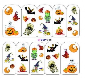 One-Stroke-Sticker/ Wraps Wasserlöslich Halloween BOP-085
