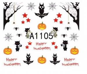 One-Stroke-Sticker/ Wraps Wasserlöslich Halloween A-1105
