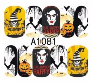 One-Stroke-Sticker/ Wraps Wasserlöslich Halloween A-1081