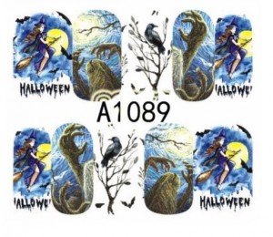 One-Stroke-Sticker/ Wraps Wasserlöslich Halloween A-1089