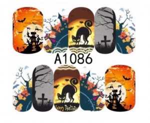 One-Stroke-Sticker/ Wraps Wasserlöslich Halloween A-1086