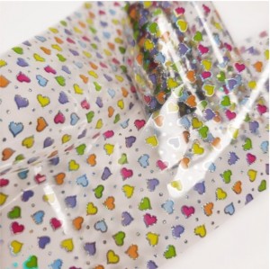 Transferfolie Mini Hearts - Bunt 