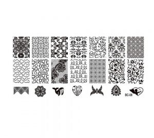Stamping-Platte aus Kunststoff Nr. 08