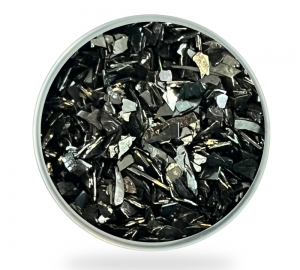 Glassplitter Inlays in Schwarz