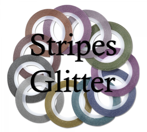 Nail Art Stripes Glitter