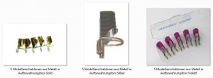 5 Modellierschablonen aus Metall