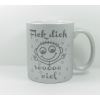 Sprüche Tasse Glitzer Silber