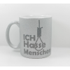 Sprüche Tasse Glitzer Silber