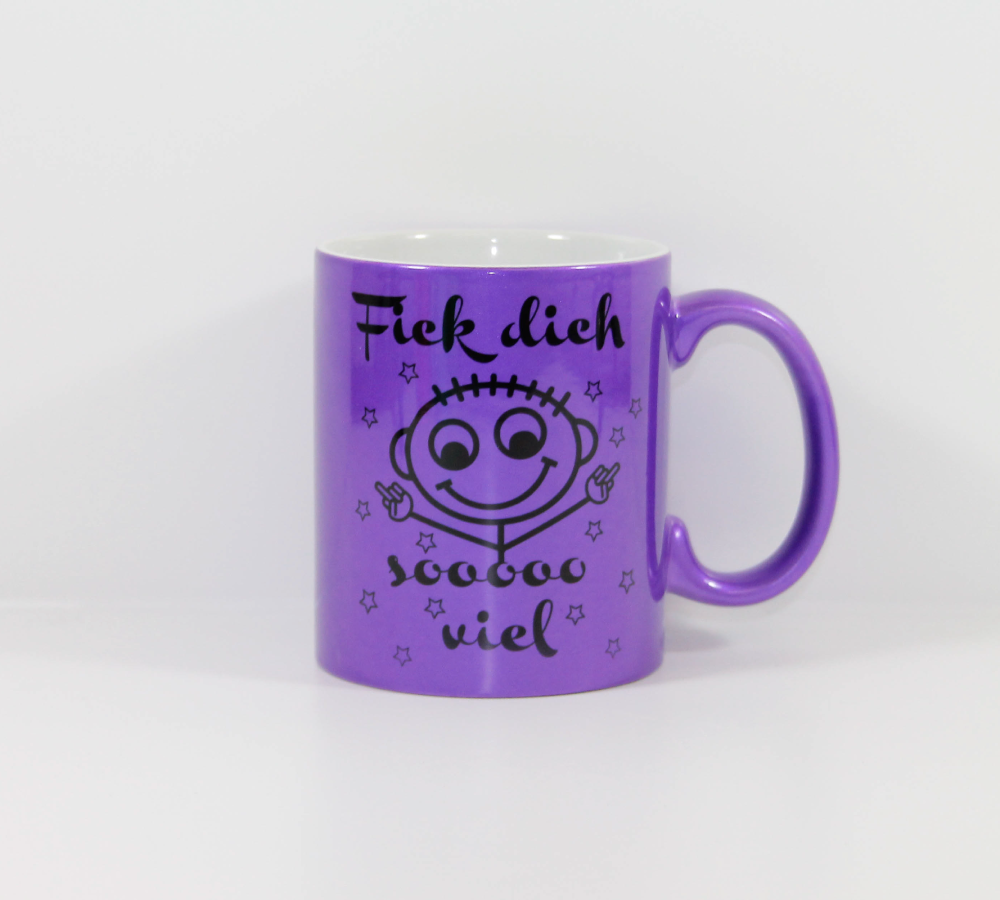 Sprüche Tasse Metallic Lila