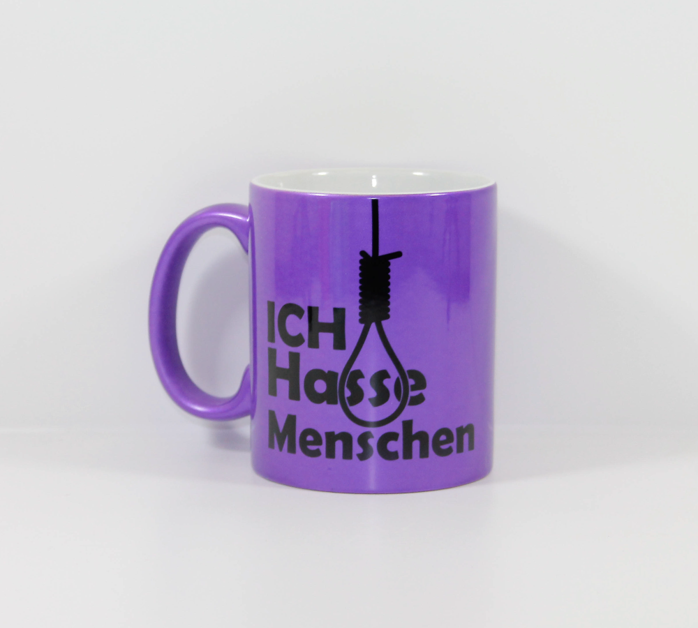 Sprüche Tasse Metallic Lila